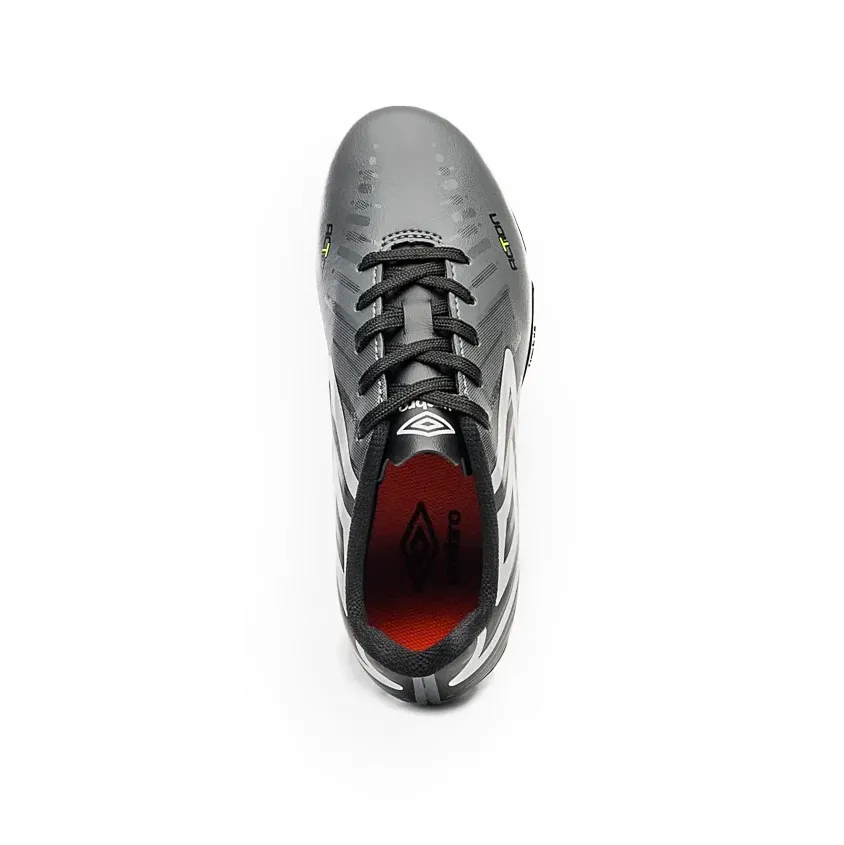 Umbro Chuteira ACTON JR FG U07FB00287-812 GrafitePretoBranco Sint -5-